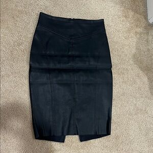 Express Faux Leather Black Pencil Skirt